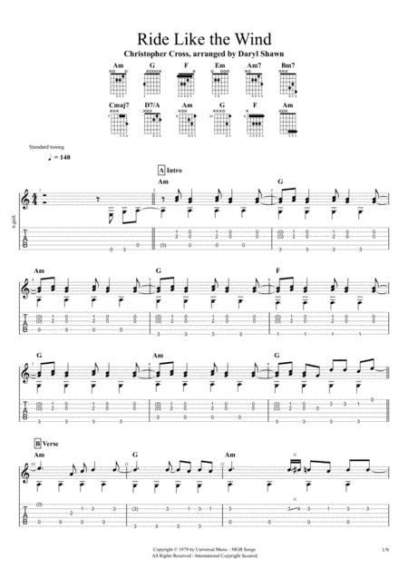 Ride Like The Wind (arr. Daryl Shawn)