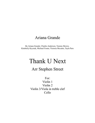 Thank U, Next (arr. Stephen Street)
