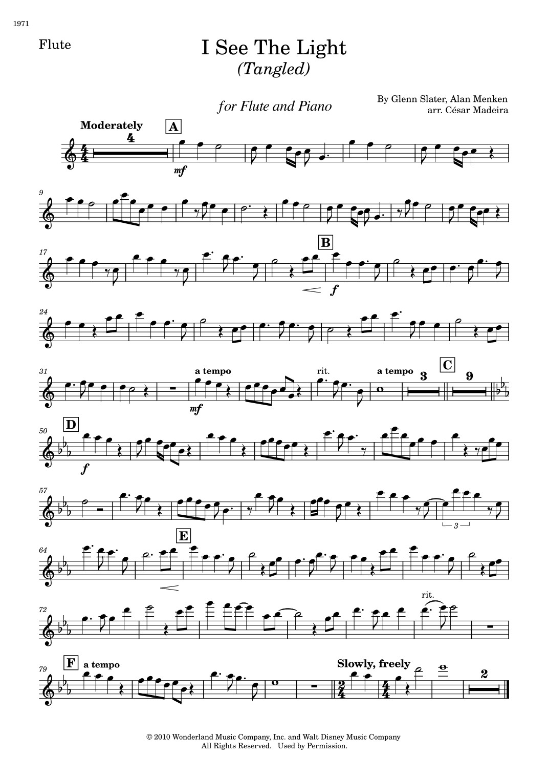 I See The Light (arr. César Madeira)
