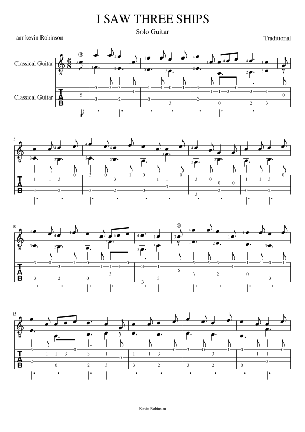I Saw Three Ships (arr. Kevin Robinson)
