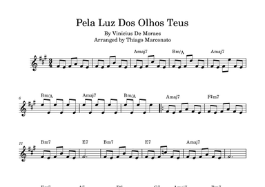 Pela Luz Dos Olhos Teus (arr. Thiago Marconato)