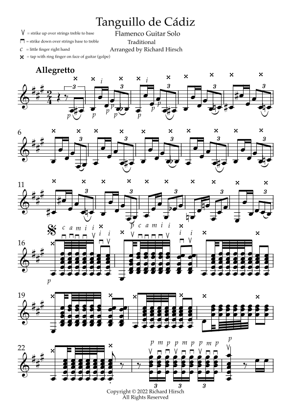 Tanguillo de Cádiz (arr. Richard Hirsch)