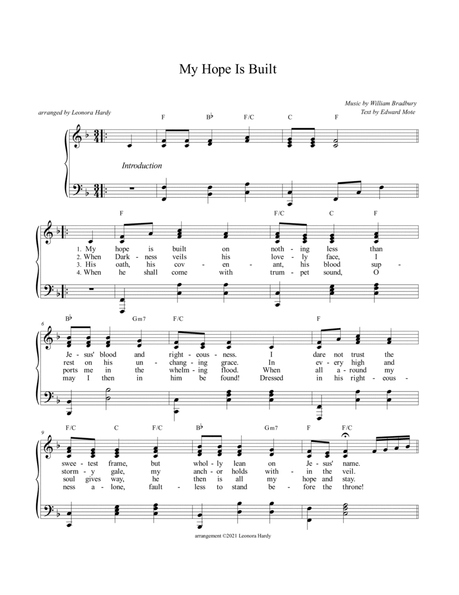 My Hope Is Built (arr. Leonora Hardy)