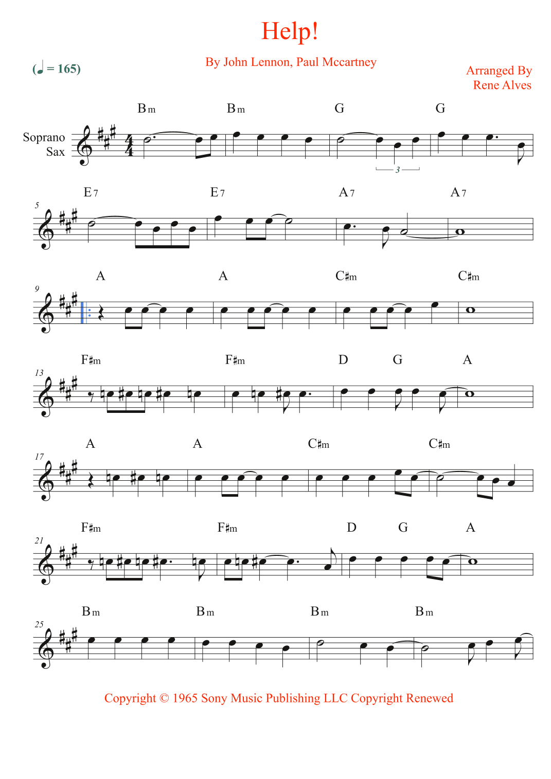 Help! (arr. Rene Alves)