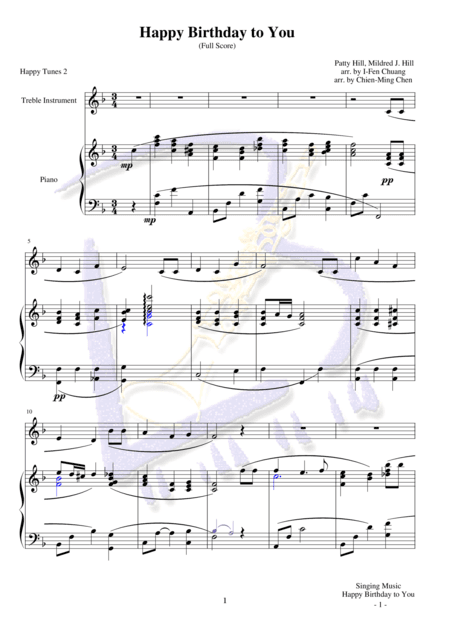 Happy Birthday to You (arr. Ifen Chuang, Chien-Ming Chen)