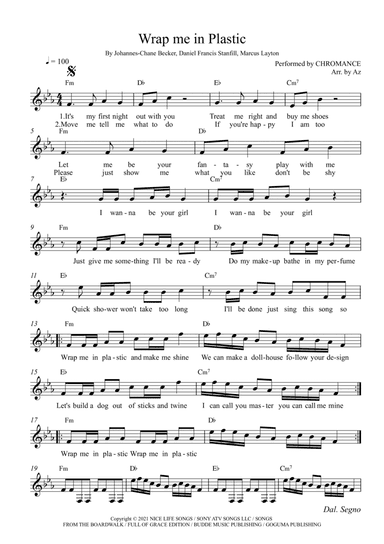 Wrap Me In Plastic (arr. AZ)
