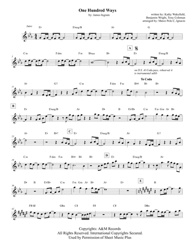 One Hundred Ways (arr. Marco Polo C. Ignacio)