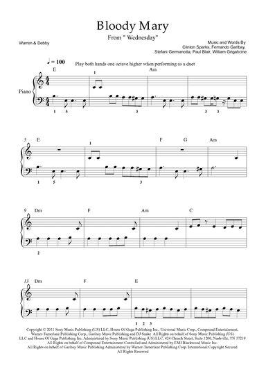 Bloody Mary (arr. Warren & Debby)