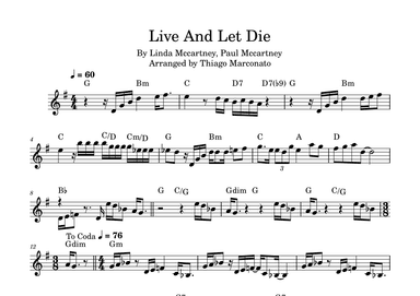 Live And Let Die (arr. Thiago Marconato)