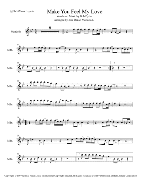 Make You Feel My Love (arr. Jose Daniel Morales A.)