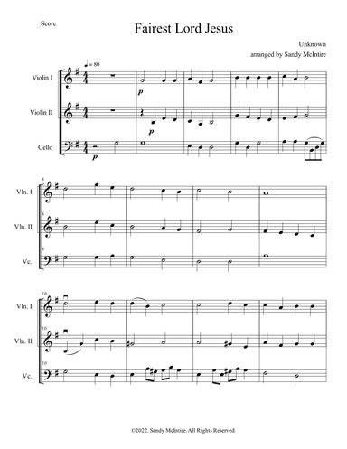 Fairest Lord Jesus (arr. Sandy McIntire)