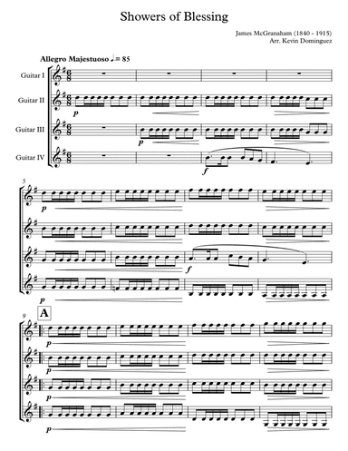 Showers of Blessing (arr. K. Dominguez)