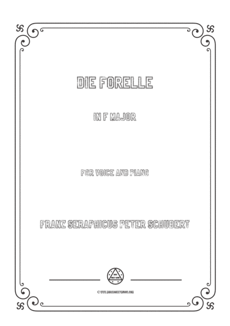 Schubert-Die Forelle in F Major,for voice and piano (arr. MSM)