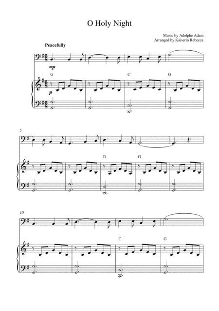 O Holy Night (arr. Kaiserin Rebecca)