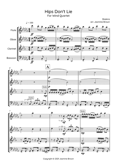 Hips Don't Lie (arr. Jasmine Brown)