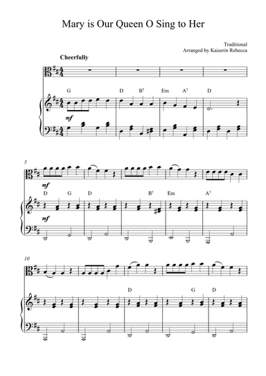Mary Is Our Queen O Sing To Her (arr. Kaiserin Rebecca)