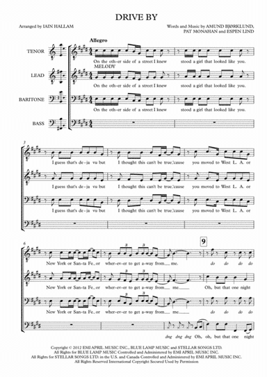 Drive By (arr. Iain Hallam)