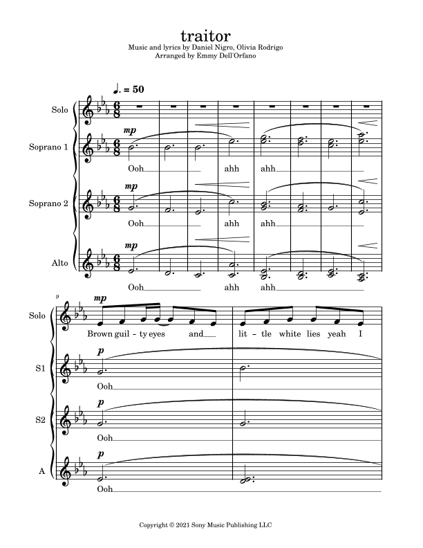 Traitor (arr. Emmy Dell'Orfano)