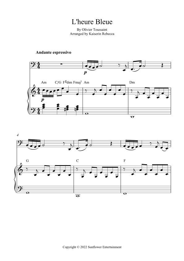 L'heure Bleue (arr. Kaiserin Rebecca)