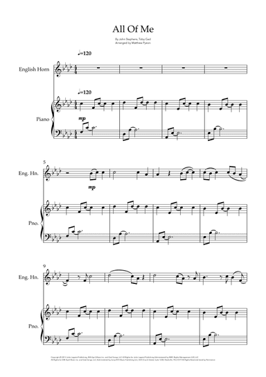 All Of Me (arr. Matthew pyeon)
