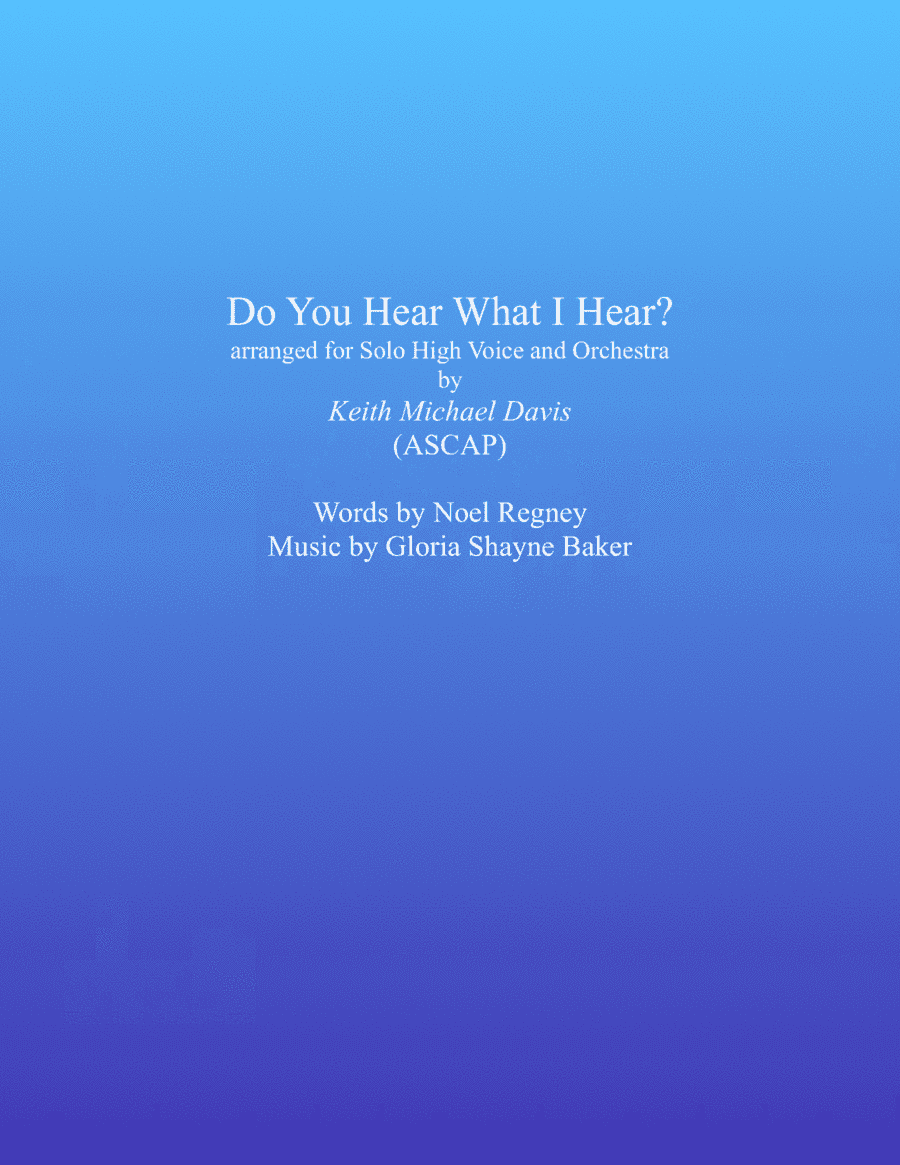 Do You Hear What I Hear (arr. Keith Michael Davis)