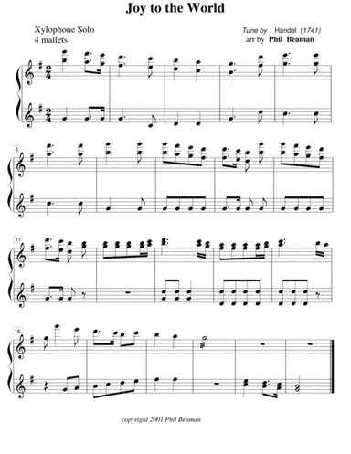 Joy to the World-Xylophone Solo (arr. Phil Beaman)