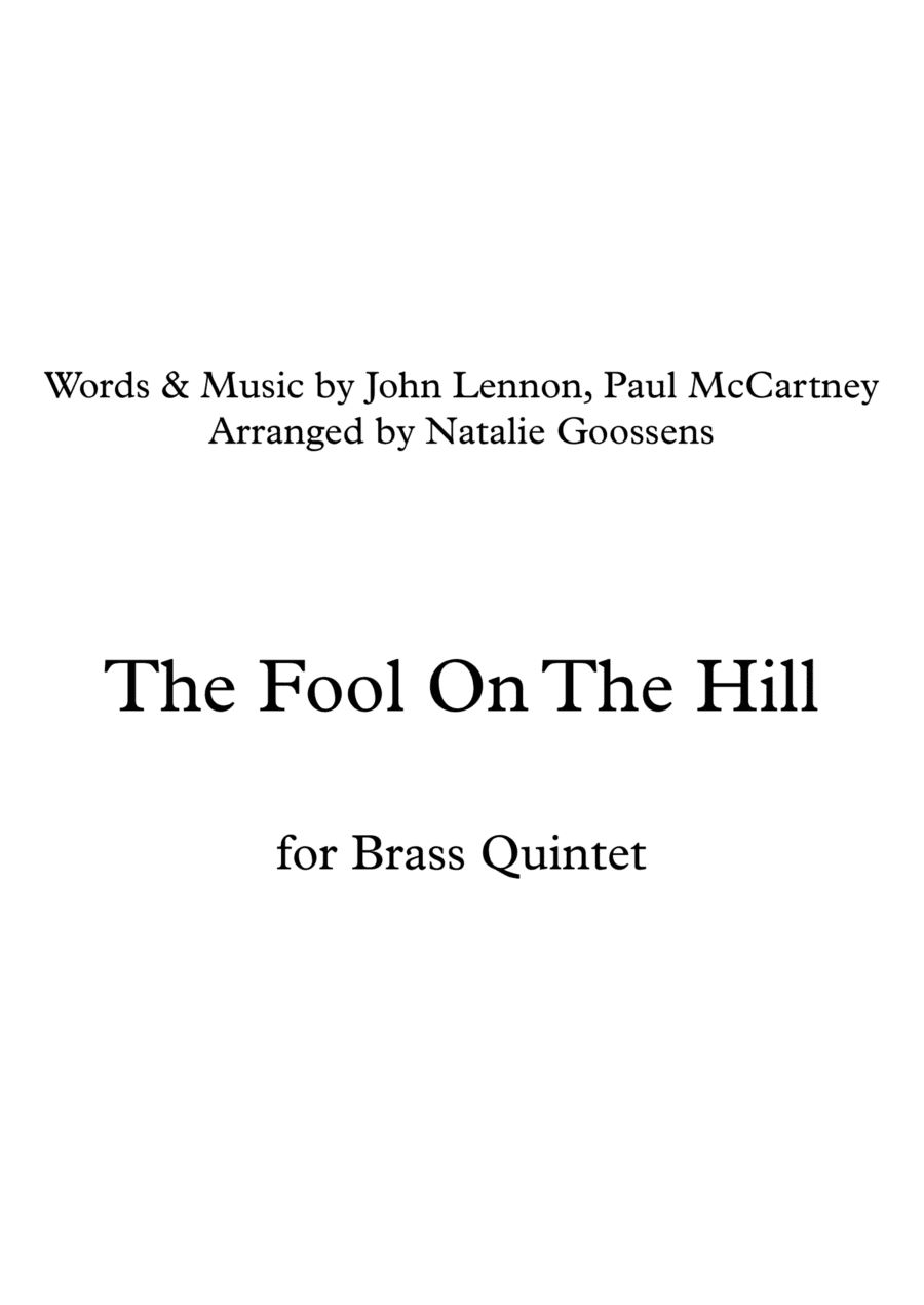 The Fool On The Hill (arr. Natalie Goossens)
