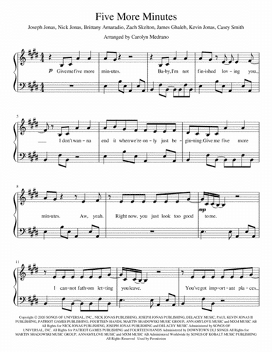 Five More Minutes (arr. Carolyn Medrano)
