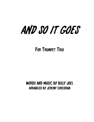 And So It Goes (arr. Jeremy Corcoran)