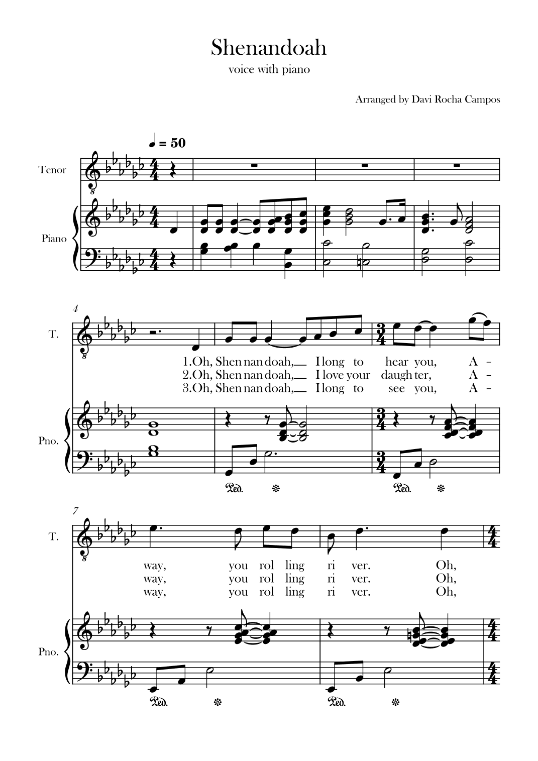 Shenandoah (arr. Davi Rocha Campos)