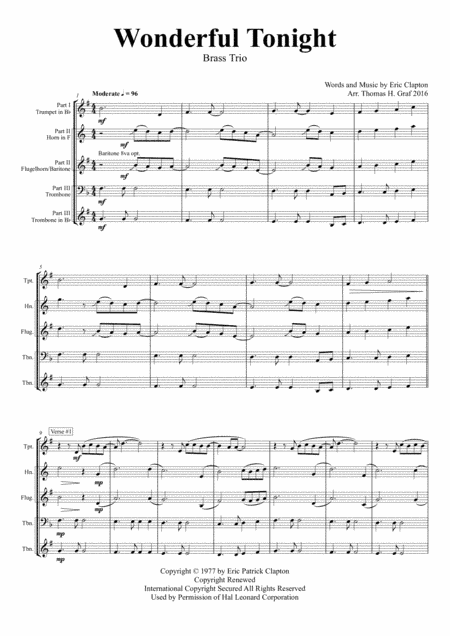 Wonderful Tonight (arr. Thomas H. Graf)