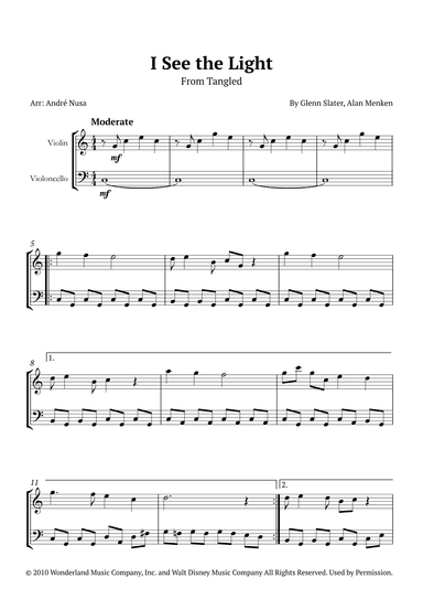 I See The Light (arr. André Nusa)