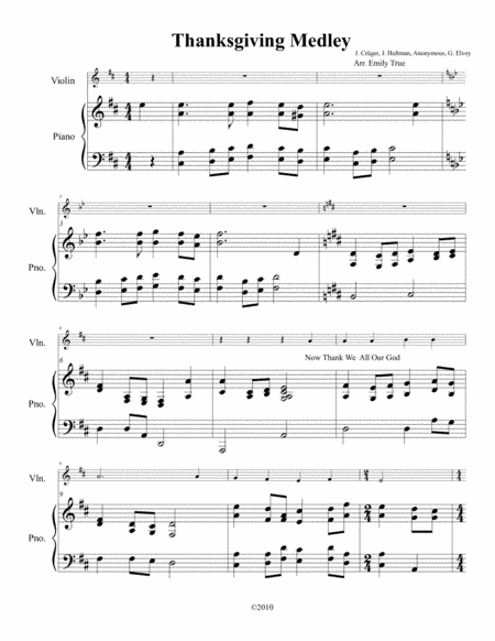 Thanksgiving Medley (arr. Emily True)
