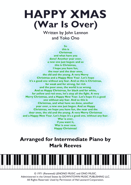 Happy Xmas (War Is Over) (arr. Mark Reeves)