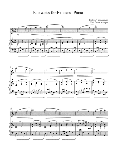 Edelweiss (arr. Paul Taylor)
