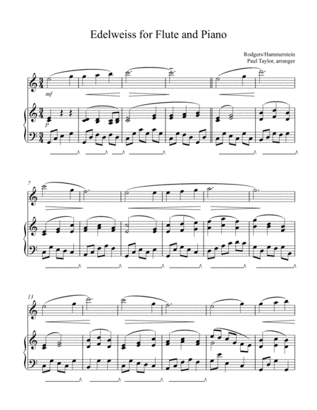 Edelweiss (arr. Paul Taylor)