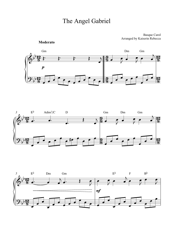 The Angel Gabriel (arr. Kaiserin Rebecca)