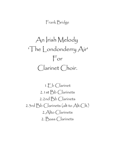 An Irish Melody 'The Londonderry Air' (arr. Spence Bundy)