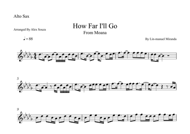 How Far I'll Go (arr. Alex Souza)