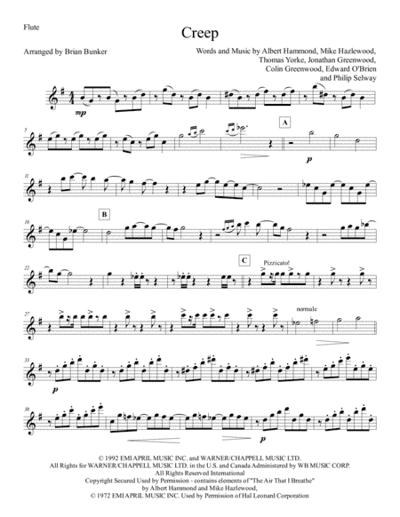 Creep (arr. Brian C. Bunker)