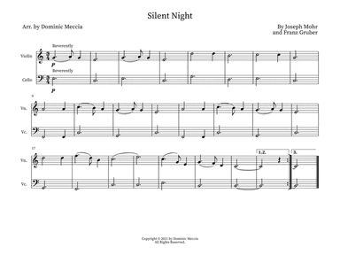 Silent Night- Violin and Cello Duet (arr. Dominic Meccia)
