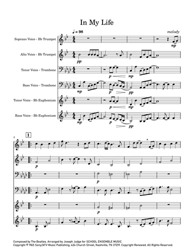 In My Life (arr. Joseph Judge)