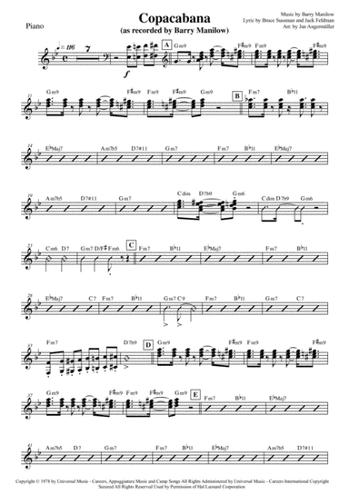 Copacabana (At The Copa) (arr. Jan Angermüller)