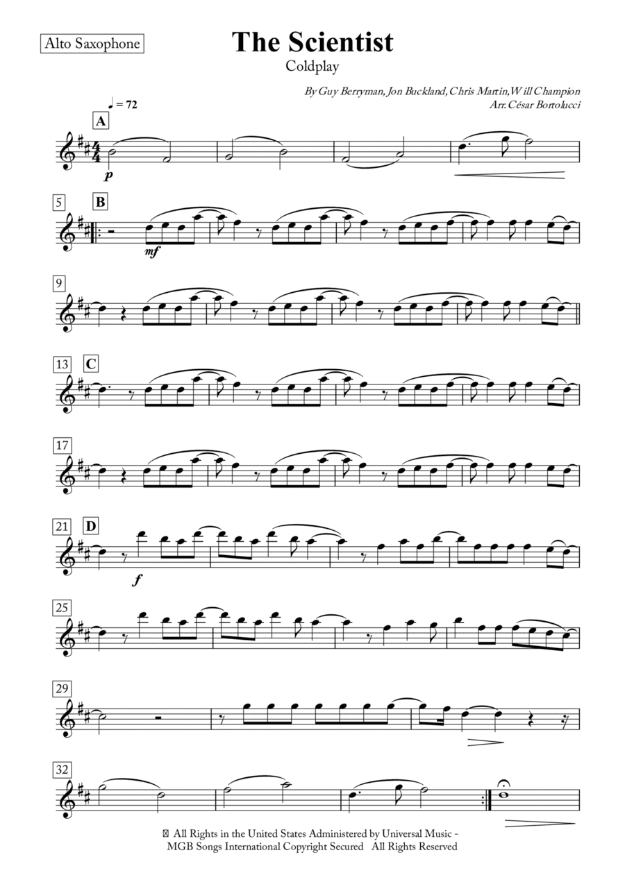 The Scientist (arr. ACT Bortolucci)