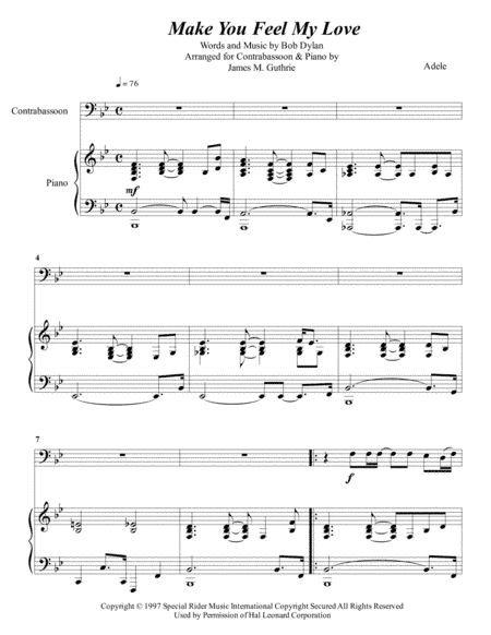 Make You Feel My Love (arr. James M. Guthrie)