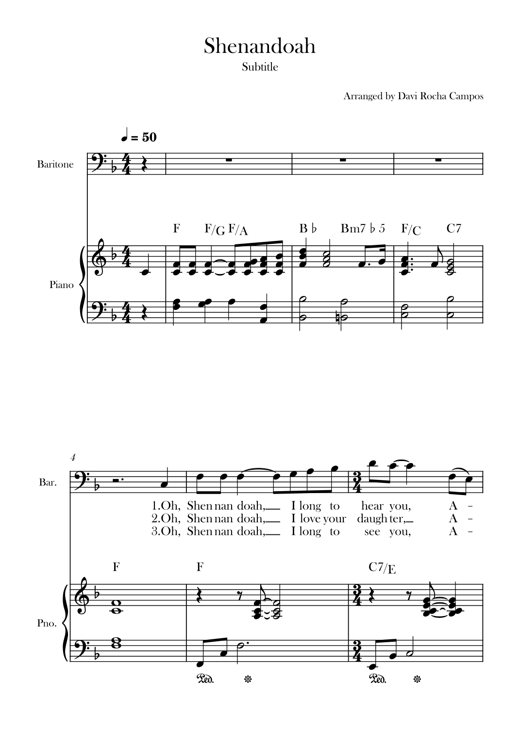 Shenandoah (arr. Davi Rocha Campos)