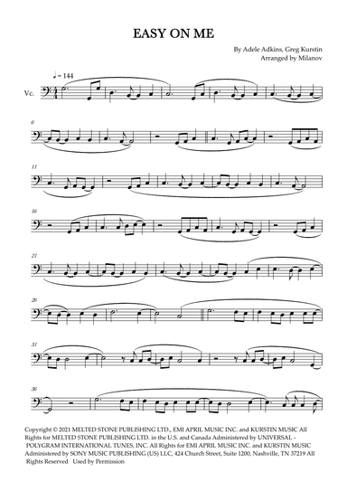 Easy On Me (arr. Milanov)