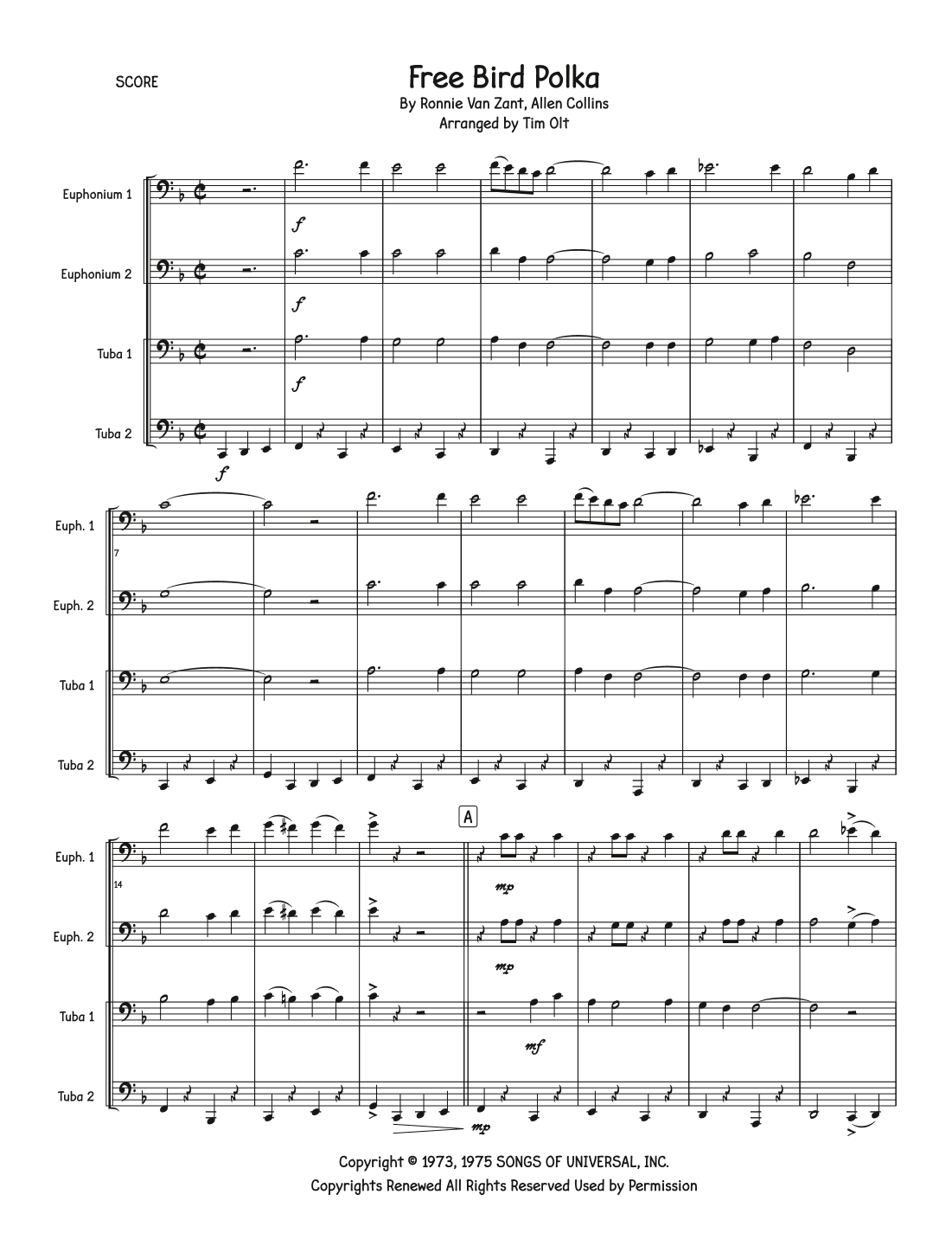Free Bird (arr. Tim Olt)