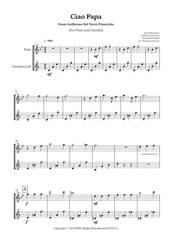 Ciao Papa (arr. Henrique Oliveira)