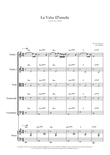 La Valse D'amelie (arr. SMMUS)